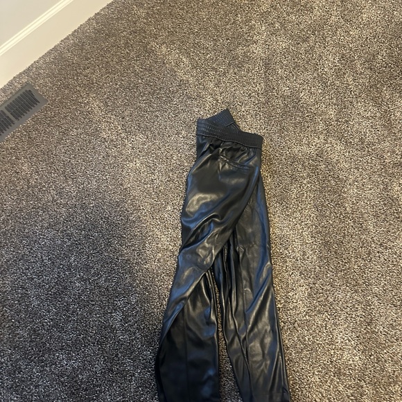 Brand new black leather joggers - Picture 2 of 3